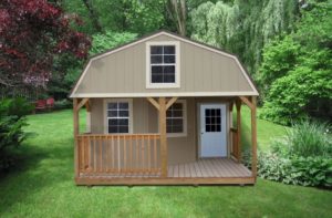 Painted Deluxe Lofted Cabins for sale in Gulfport, MS make great cabins and tiny houses 