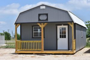 Painted finish wooden lofted barn cabins for sale or rent to own in Gulfport, MS