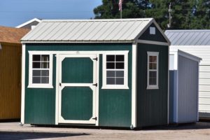 Painted Side utility building in Gulfport, MS by Gulf Coast Buildings