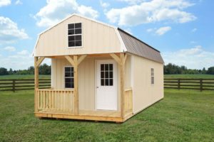 Z-Metal siding lofted barn cabins for sale or rent to own in Gulfport, MS