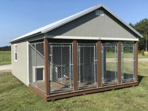 Four Box Quadruple Box Portable Dog Kennel Buildings for Sale or Rent to Own in Gulfport, MS