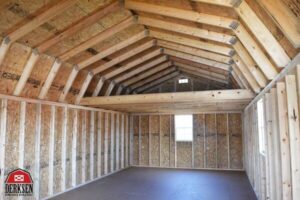 Inside view of a lofted building from Derksen Buildings in Gulfport, MS by Gulf Coast Buildings